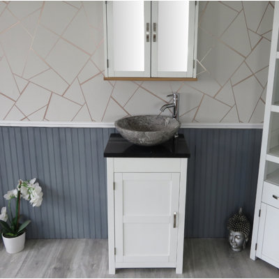 Scranton 515mm Single Bathroom Vanity with Vessel Stone Basin