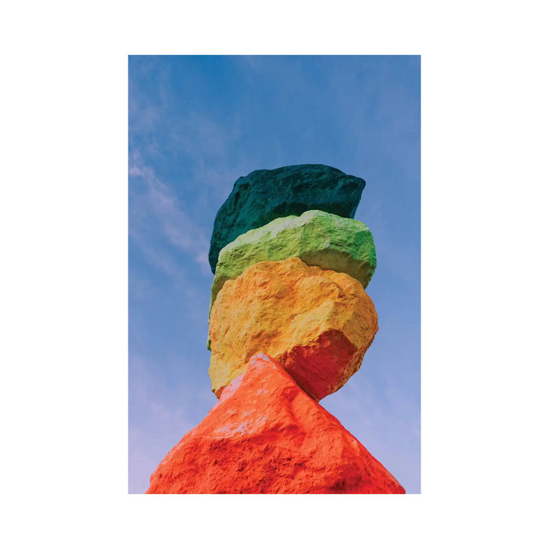 Seven Magic Mountains Sunrise IV by Bethany Young - Print on Canvas, Wrapped Canvas, 152.4cm H x 101.6cm W x 3.81cm D