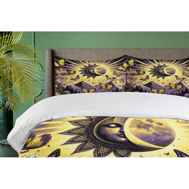 Boho Duvet Cover, California King Duvet Cover + 2 Standard Shams