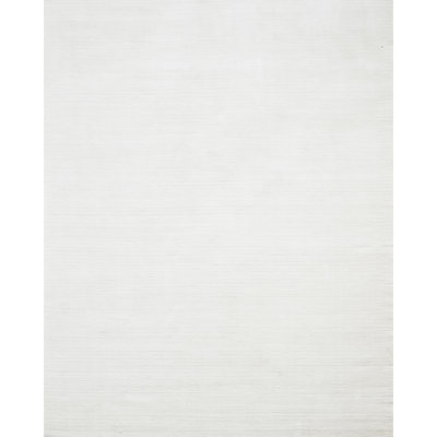 Hand Knotted Area Rug in White