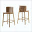 Tabouret de bar d'intérieur en bois, fini, ensemble de 2