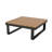 Outdoor Furniture With Aluminum Structure And Faux Wood Accents - Dark Grey Color Construction In