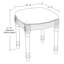 Tabouret de meuble-lavabo en bois rembourré en lin Procter