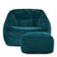 Natalia Corduroy Armchair Bean Bag and Square Footstool-69546805