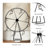 Modern Sculpture Metal and Stone Ferris Wheel Design with Seated Human Figures Home Office Bedroom Living Room Decor - 23" Black