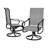 Angeli Outdoor Steel  Swivel Patio Dining Armchair-1107739632