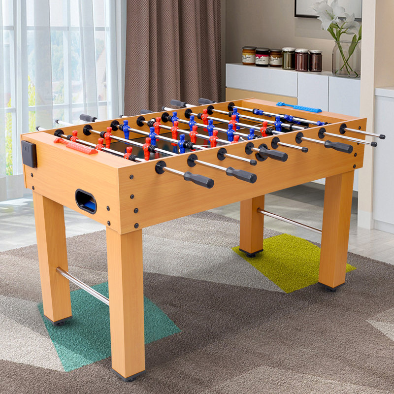 Table de jeu de 54 pouces, table de soccer, table de pointage analogique et accessoires gratuits, Brun
