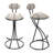 Upholstered Bar Stools Set Of 2 Striped Counter Height Modern Velvet Dining Chairs For Kitchen Island And Living Room-1880833620