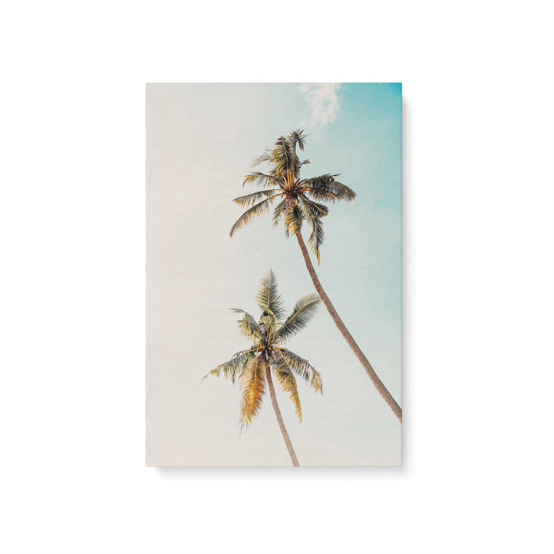 Impression sur toile tendue Sunlit Palm Sky, H 36 po x l 24 po x P 1,25 po, Toile tendue