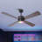  52" Smart Dimmable LED Ceiling Fan with RGB Lights, 3 Color Lights, 6-Speed Reversible DC Motor, Double-Sided Blades, Remote/APP Control-1356314144