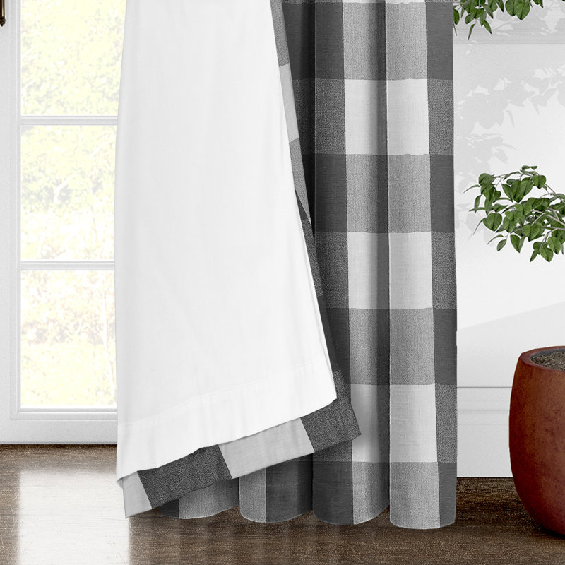 Walker Buffalo Pinch Pleat Drapery Panel Room Darkening Curtain Pair (Set of 2), Iron, 20" W x 108" L
