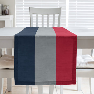 Tennessee Red Football Stripes Table Runner