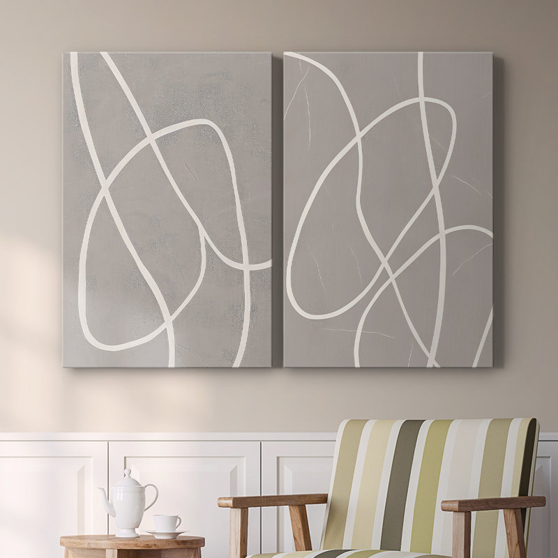 ABSTRACT Series DLXXXVII - Toile tendue avec châssis de qualité supérieure - Prêt à être accroché, H 18 po x l 24 po