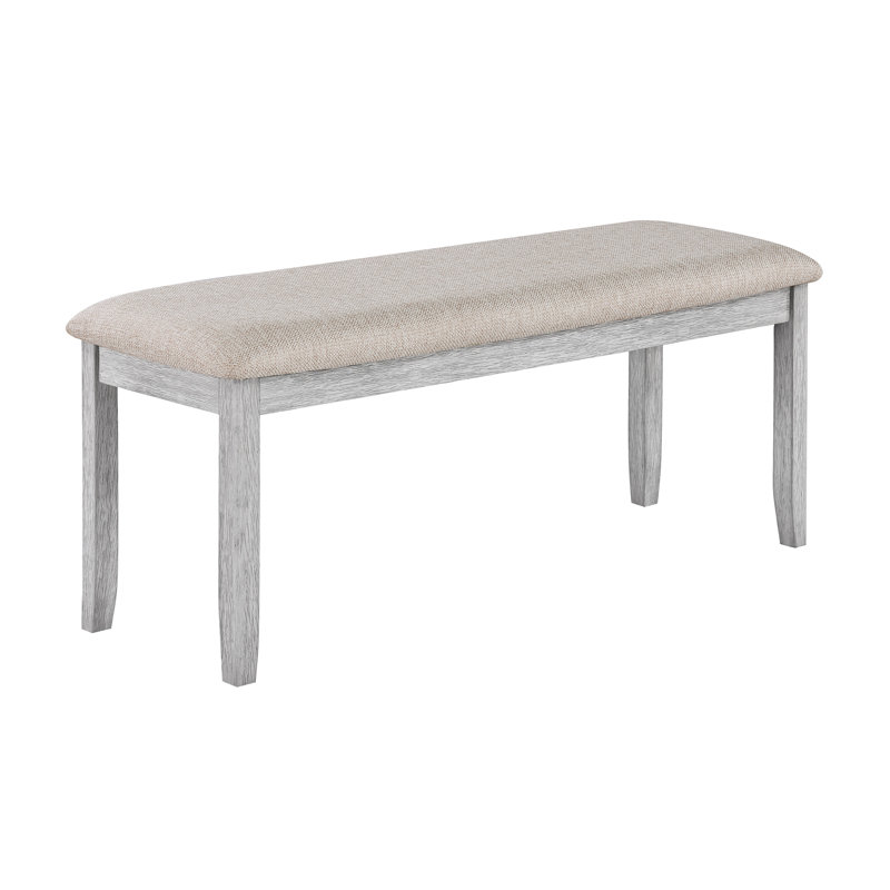 Banc de rangement rembourré Bozell, Beige, Gris