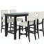 Table à manger à hauteur de comptoir 5 - et beige, table de qualité et chaises ergonomiques beige, robuste-945042715