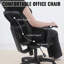 Chaise de bureau pivotante en filet, chaise de bureau à hauteur et dossier réglables, chaise de bureau ergonomique à bras fixe pour petit bureau-751411802-751411801