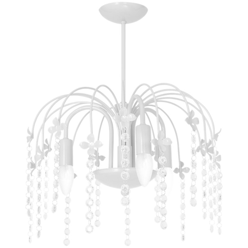 Laura 3 - Light Crystal Chandelier, White