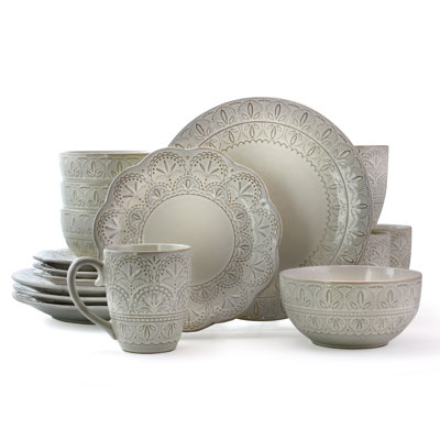 Avelar Stoneware Dinnerware Set 16 Piece - Service for 4