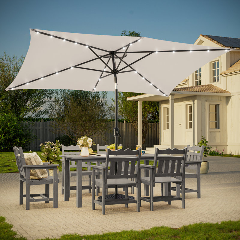 Parasol de marché inclinable 108 po Rydder, Jaune citron
