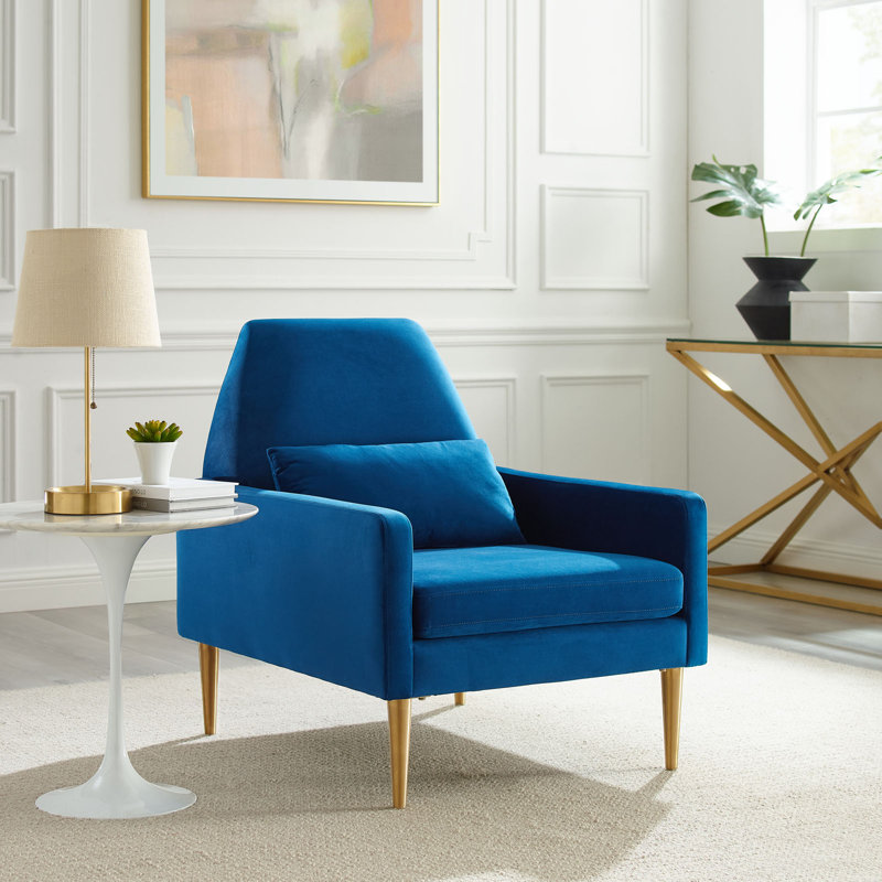 Fauteuil Liliana Performance Velvet par Modway, Velours bleu marine
