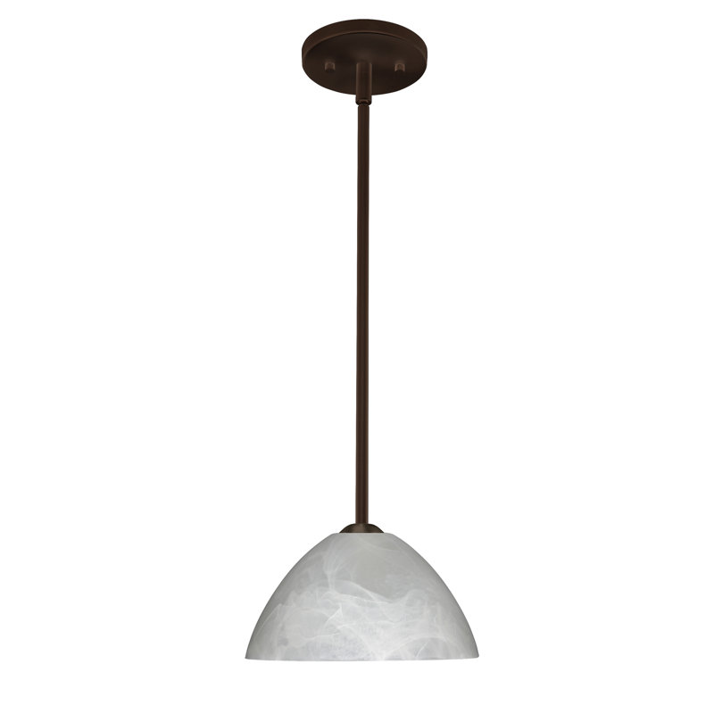 Tessa 1 - Light Single Pendant, Bronze, Marble, LED