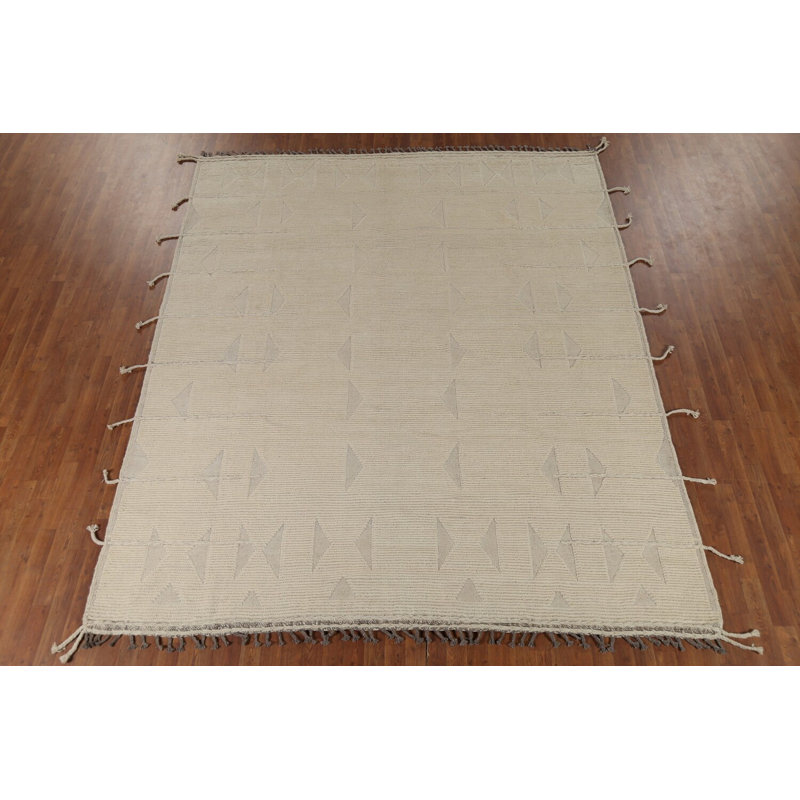 Tapis oriental marocain en laine fait à la main 9 x 11