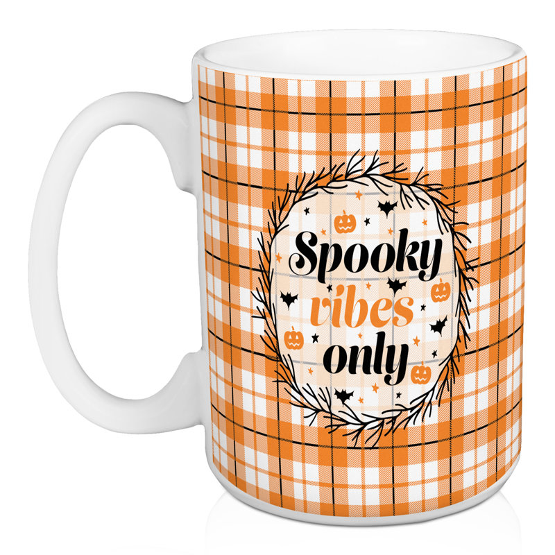 Plaid Spooky Vibes Only Mug