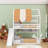 Full Over Full Wood House Bed With Slide, Canopy And Shelves-1761180420