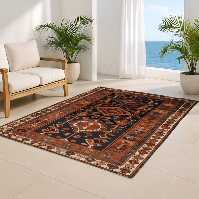 Tapis turc intérieur et extérieur brun, Rectangulaire 2 pi x 3 pi