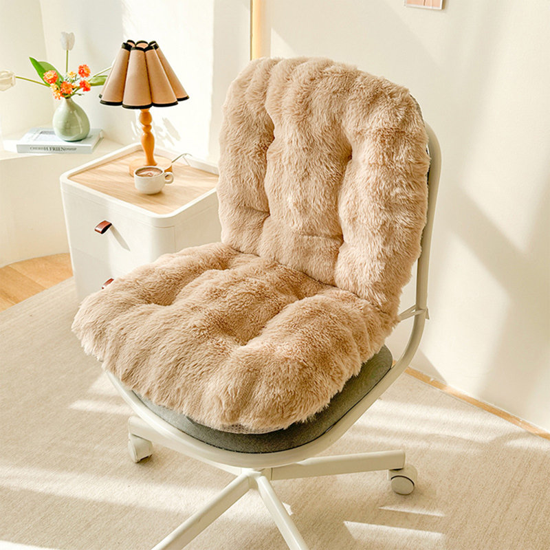 Winter Use Integrated Office Chair With Thickened Seat And Backrest Cushions Suitable For Home Office And Dormitory Use