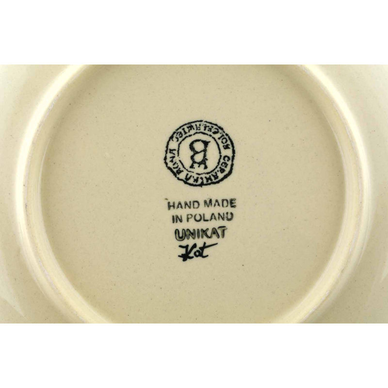 Assiette d’apéritif de poterie polonaise 8 po