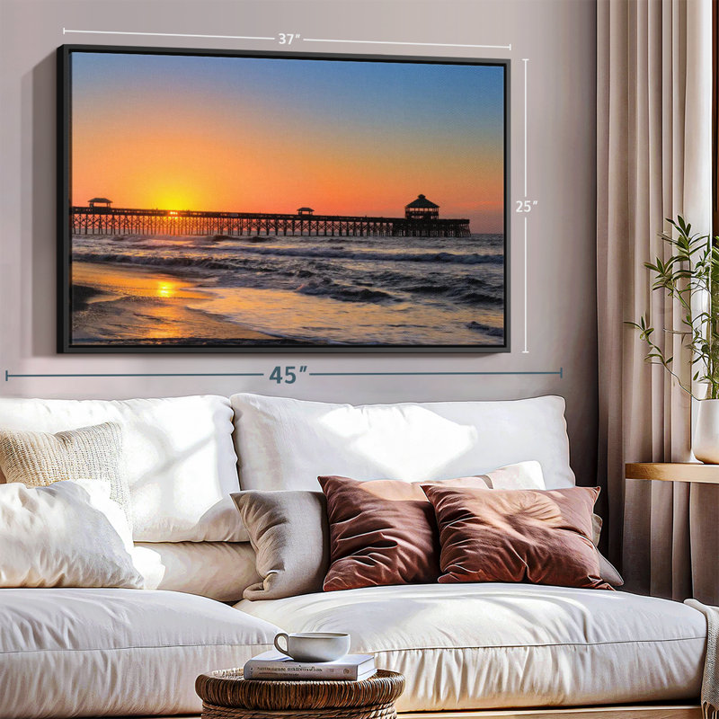 «Folly Beach», reproduction sur toile, H 25 po x l 37 po