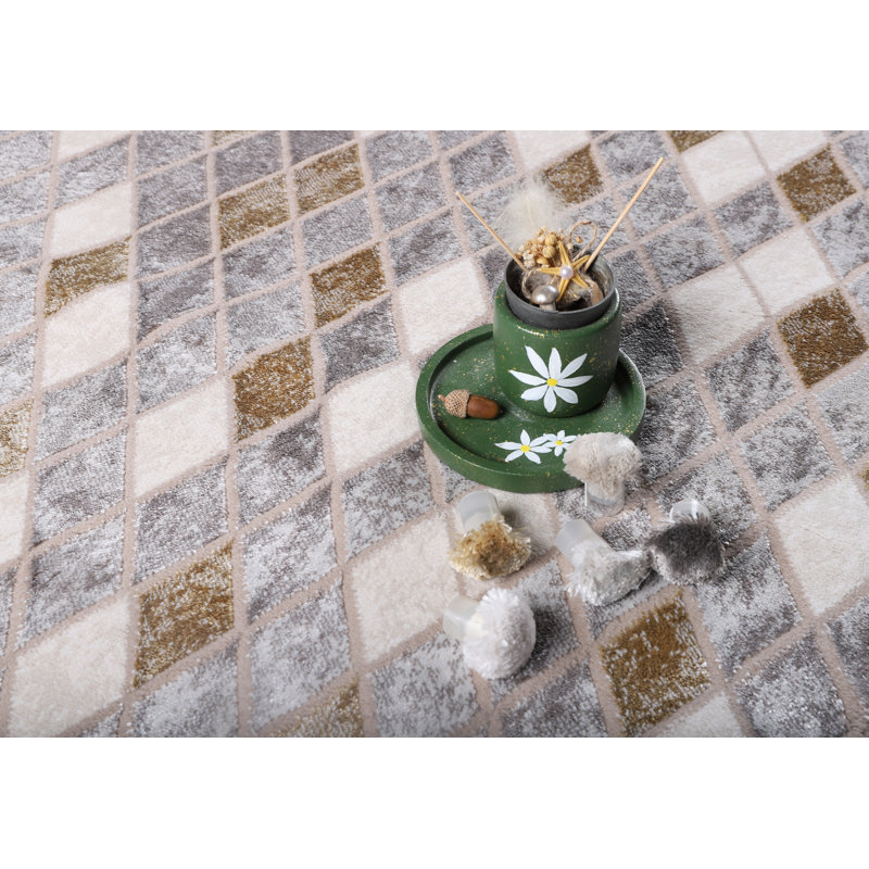 MDA Rugs Bernard Collection Modern Geometric Diamond Area Rug, Rectangle 7'5" x 11'