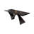 Black Rectangular Solid Wood + Carbon Steel desk-575482736