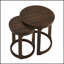 Ensemble de tables basses rondes rondes 24 pouces 24PC, style rustique Mid-Century pour salon et bureau-2114451754