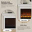 Ivory White Landscape Electric Fireplace-108072231