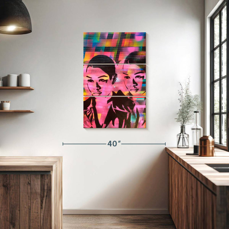 Leisha Androids Multi, 38" H x 24" W