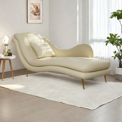 Robichaux Vegan Leather Chaise Lounge 