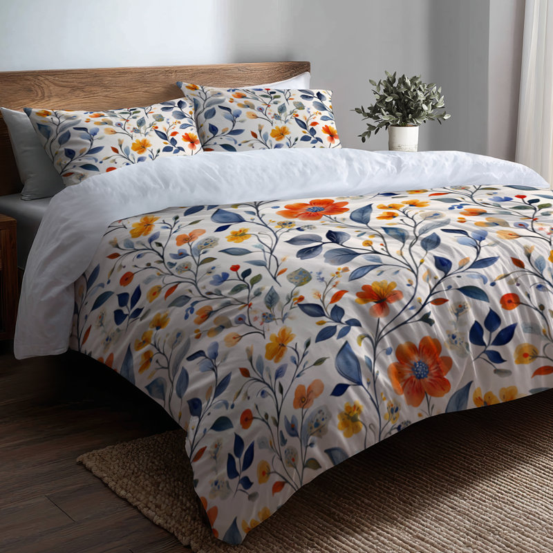 Ensemble de literie 3 pièces Boho - Ensemble de housse de couette et coussin décoratif