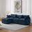 105" Modular L-Shape Sectional Sofa with Ottoman | Chenille Upholstered 3-Seater Couch with Pocket Spring Support | Modular Sectional for Living Room, Apartment, or Lounge-914392441