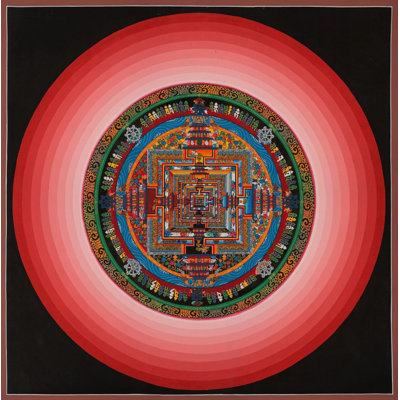 Kalachakra Mandala pour la méditation (Brocadeless Thangka)