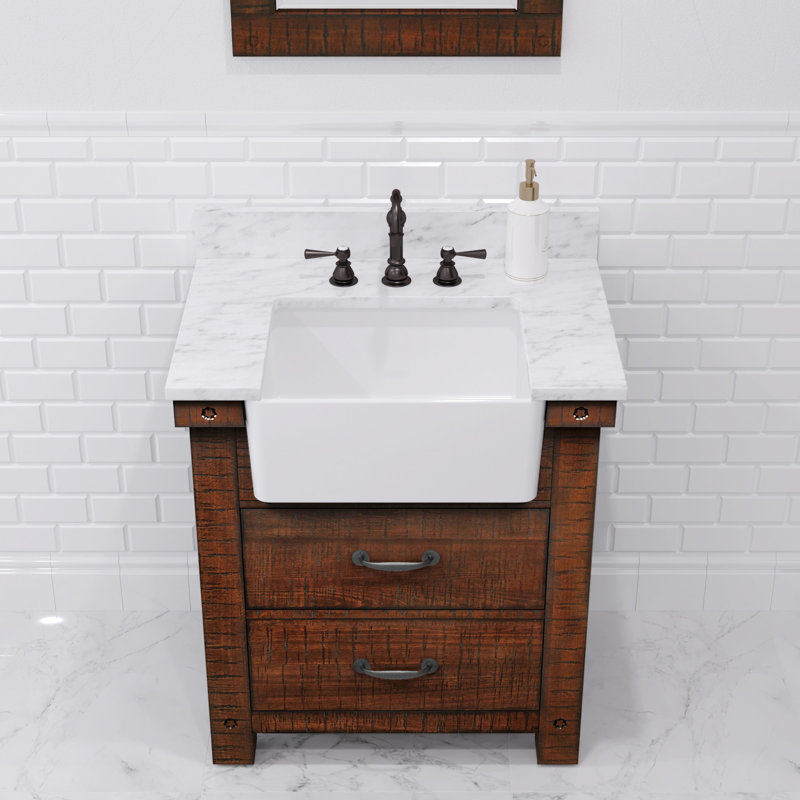 Keighley Single Bathroom Vanity with Top, Faucet Included