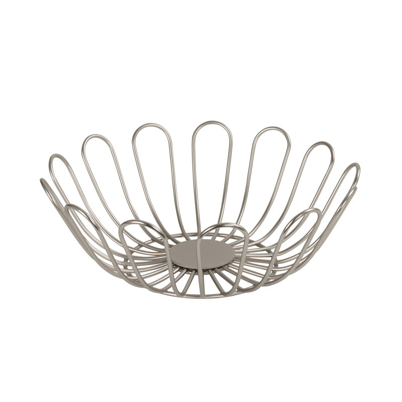 Rebrilliant Metal Fruit Basket, Satin Nickel
