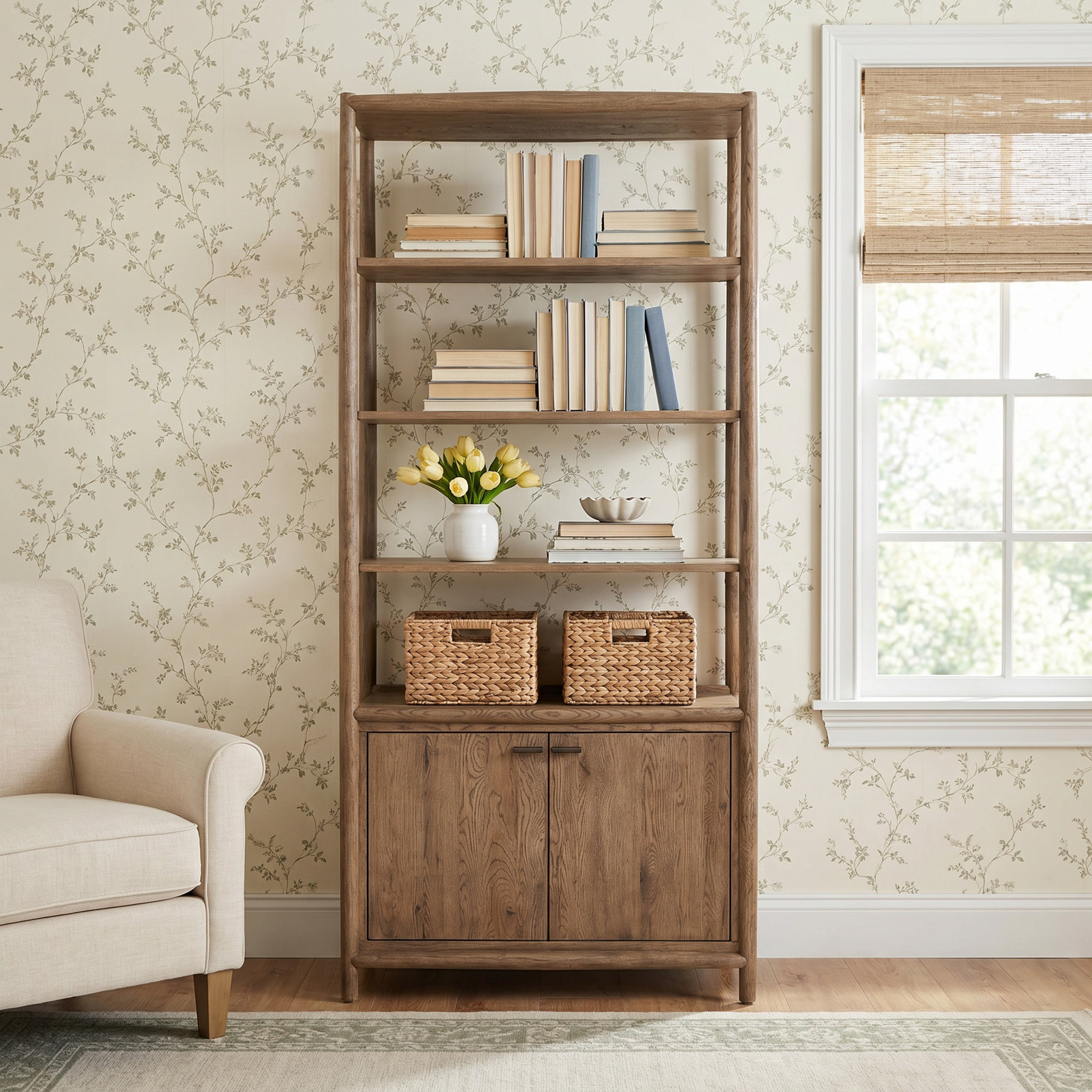 Cayenne Standard Bookcase, Weathered Oak