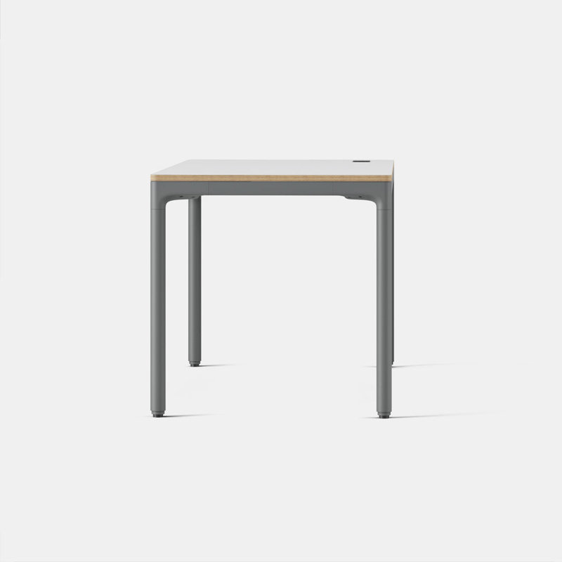Four Leg Standing Desk, White, Carbon, 44.6" H x 59" W x 27" D