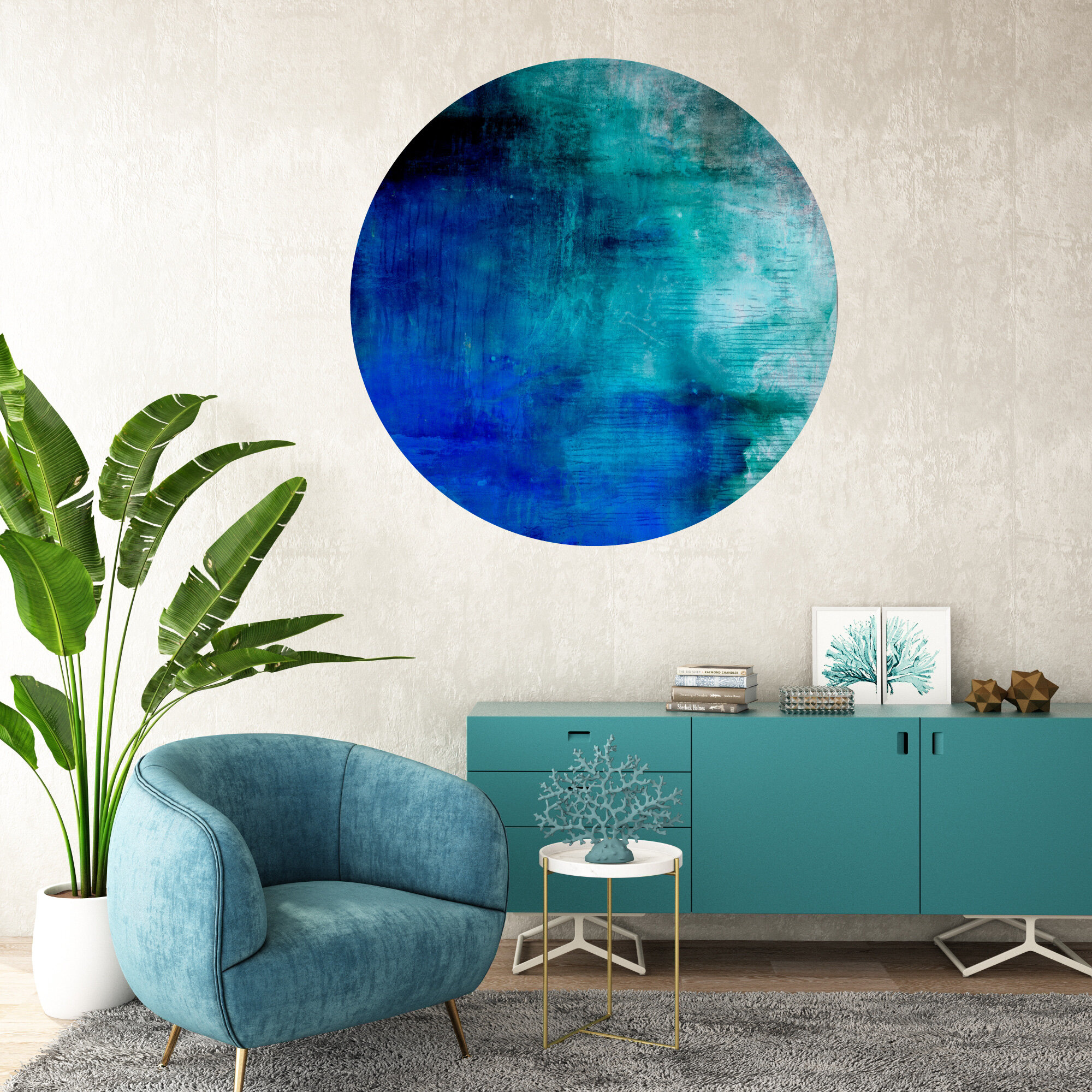 Ebern Designs Abstract Non-Wall Damaging Wall Decal | Wayfair