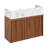 47.6" W Wood Strips Reception Desk