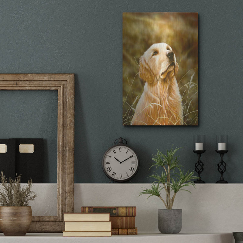 " Golden Dog " by John Silver, 16" H x 12" W