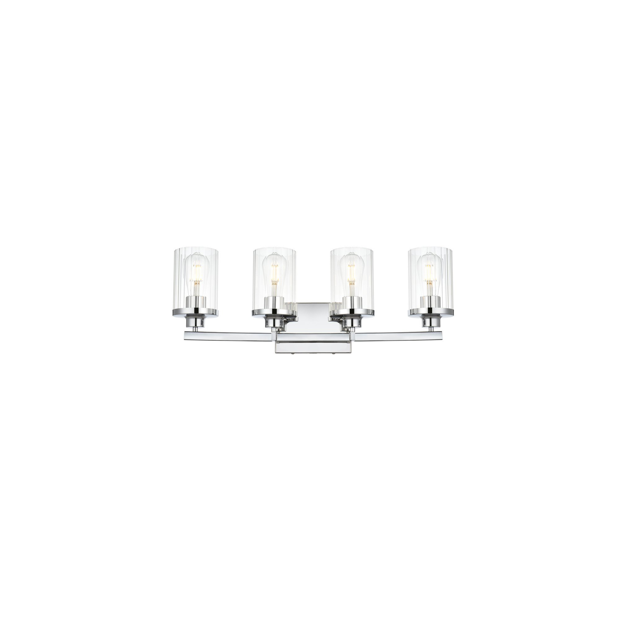 Dariela Dimmable Vanity Light, 4 Lights, 10" H x 25" W x 25" D, Chrome
