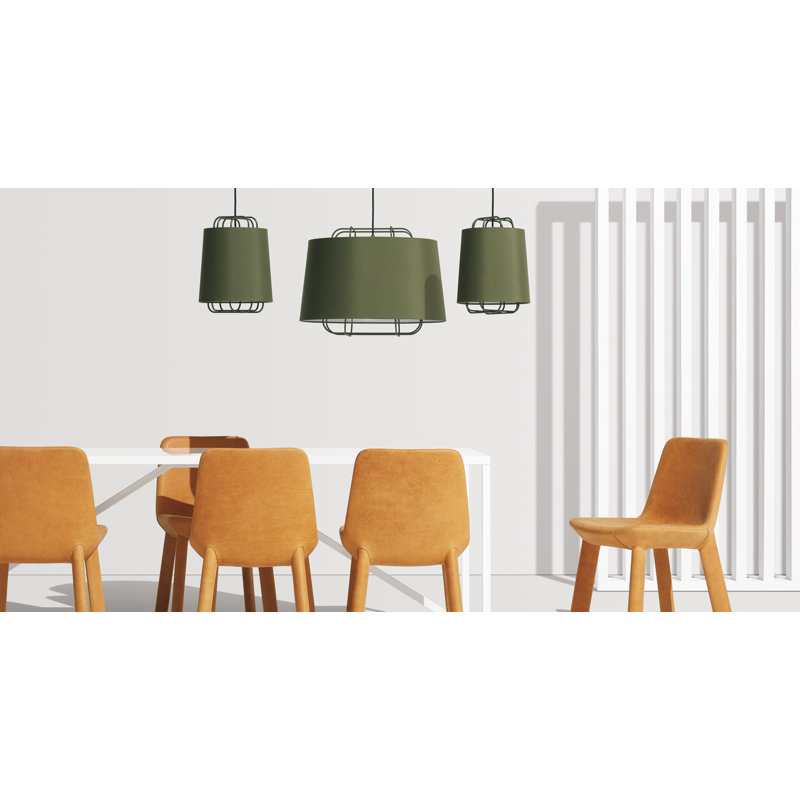 Perimeter 1 - Light Single Pendant, Olive, 14" H x 11" W x 11" D